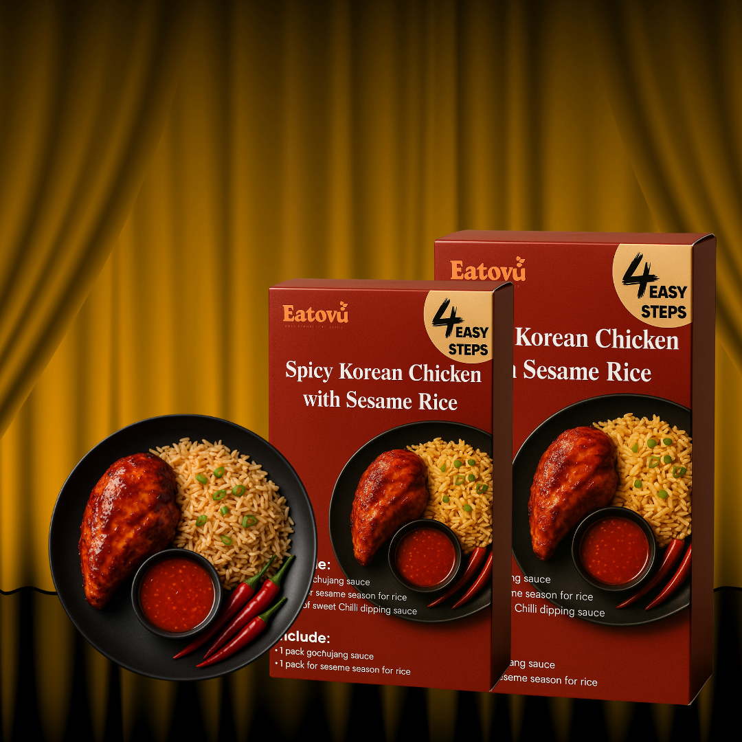 2 Packs of Spicy Korean Chicken with Sesame Rice